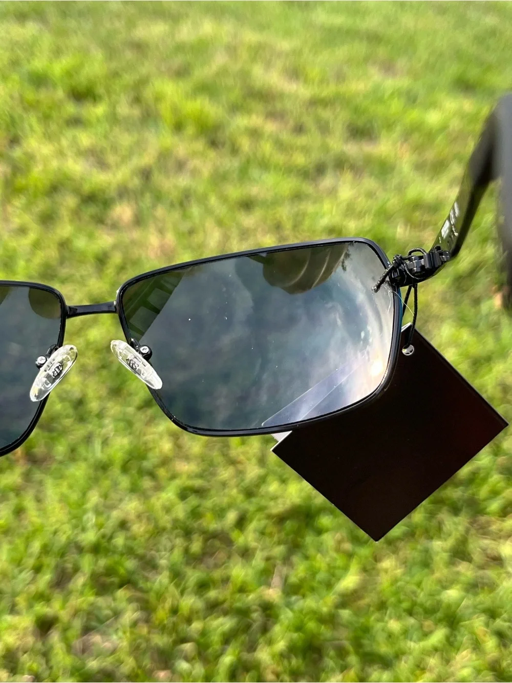 NWT Harley-Davidson Black Frame Sunglasses with Blue-Purple Reflective Lenses